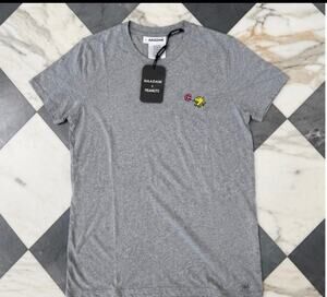 NWT NAADAM x Peanuts Woodstock Embroidered Gray T-Shirt Small 100% Cotton